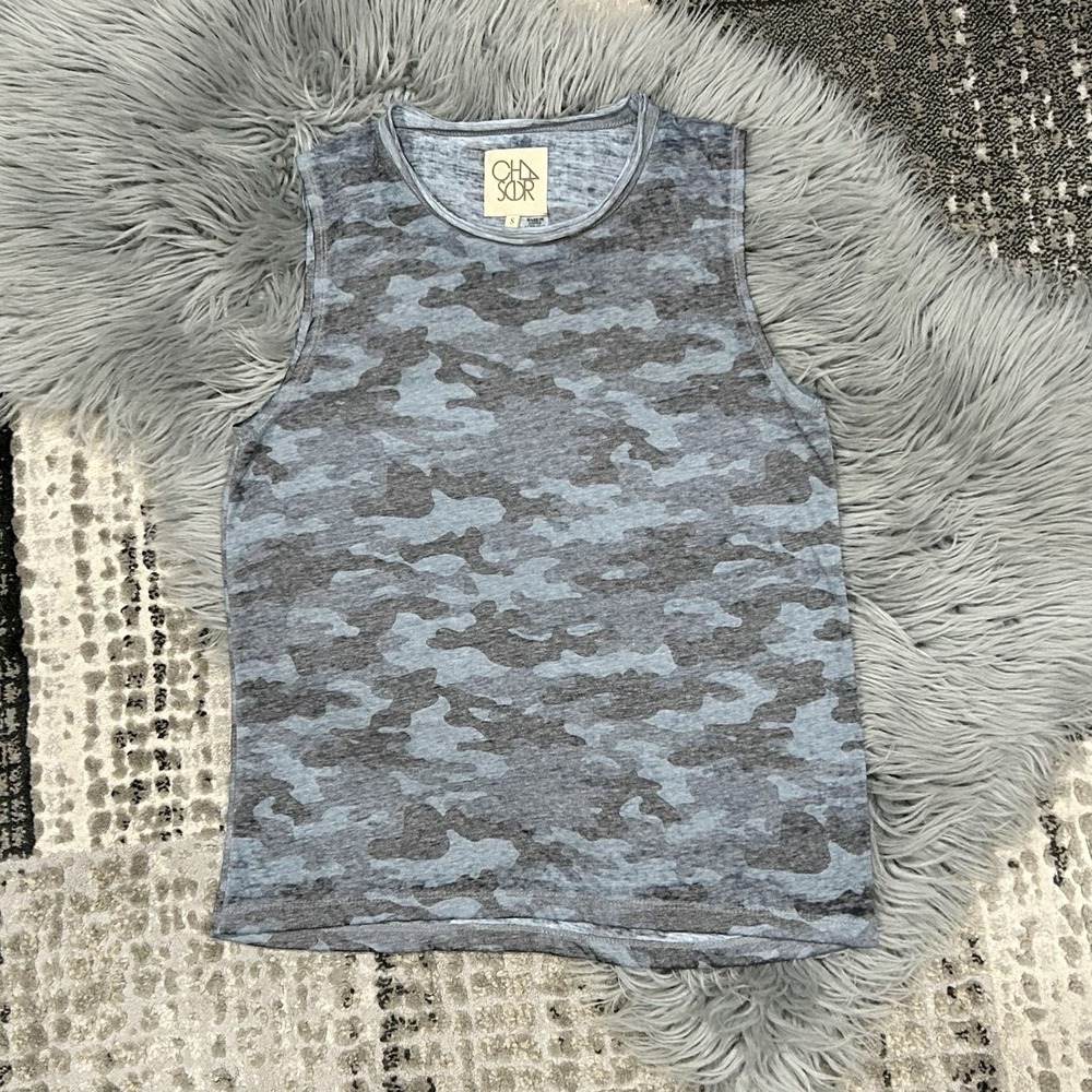 Chaser Women's Camouflage Camo Green/Blue Sleeveless Tank‎ Size Small